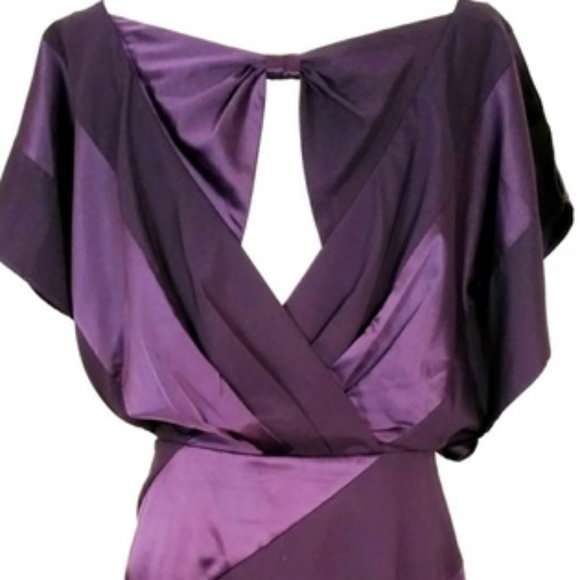 aubergine cocktail dress